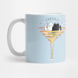 Cheers! Welcome to Martini Cats Party Mug